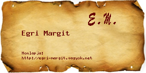 Egri Margit névjegykártya
